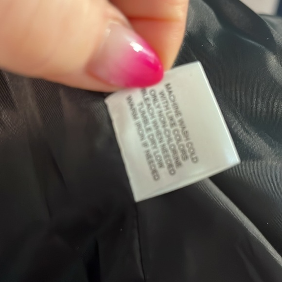 Area Double Stretch Fitted Jacket Blazer NWT Black Size 2 Designer One Button - Picture 8 of 11